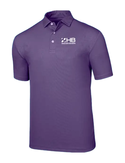 Callaway Birdseye Purple Polo w/Haselden Builders Logo