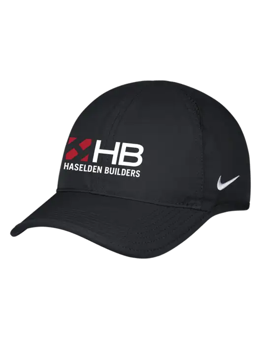 Nike Black Featherlight Cap w/Haselden Builders Logo