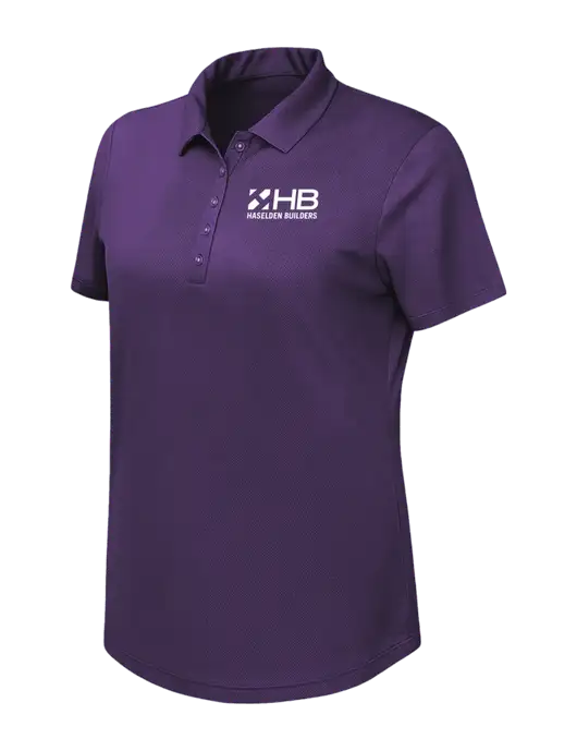 Callaway Womens Birdseye Purple Polo w/Haselden Builders Logo