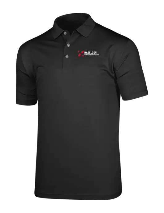 Callaway Vibrant Black Ventilated Polo w/Haselden Montana Constructors Logo