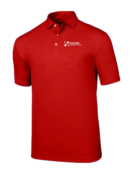 Callaway Birdseye Red Polo w/Haselden Montana Constructors Logo