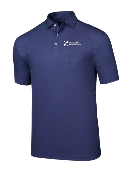 Callaway Birdseye Navy Polo w/Haselden Montana Constructors Logo