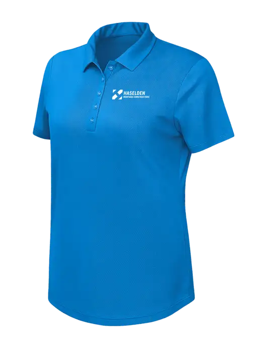 Callaway Womens Birdseye Dark Carolina Blue Polo w/Haselden Montana Constructors Logo
