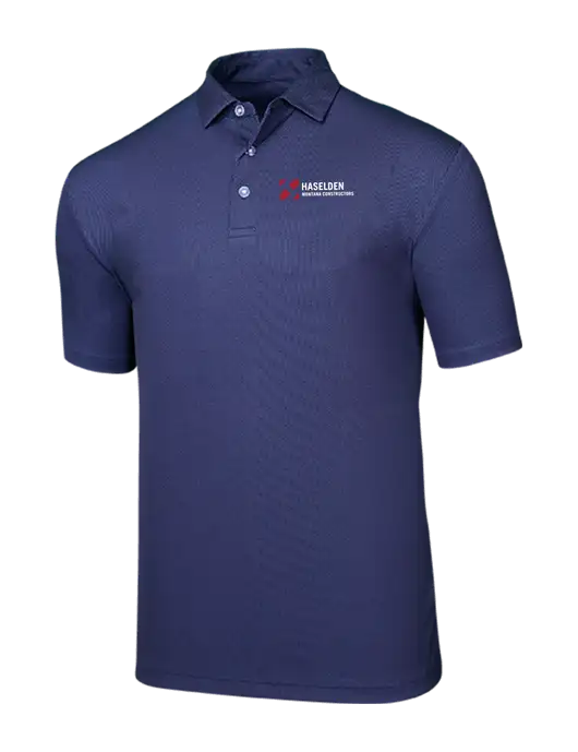 Callaway Birdseye Navy Polo w/Haselden Montana Constructors Logo