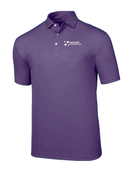 Callaway Birdseye Purple Polo w/Haselden Montana Constructors Logo