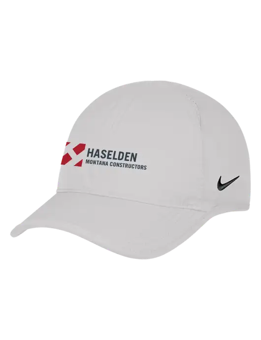 Nike White Featherlight Cap w/Haselden Montana Constructors Logo