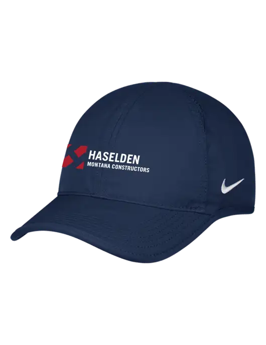 Nike Navy Featherlight Cap w/Haselden Montana Constructors Logo