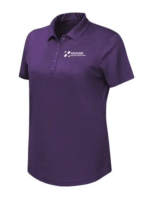 Callaway Womens Birdseye Purple Polo w/Haselden Montana Constructors Logo