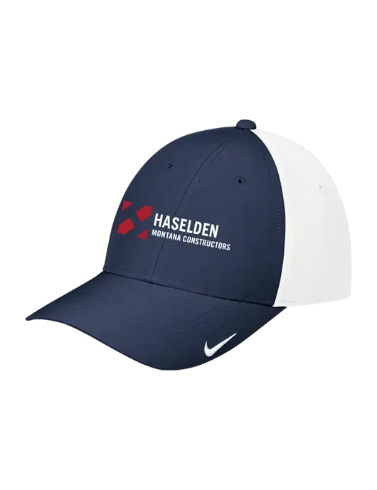Nike Navy/White Dri-FIT Legacy Cap w/Haselden Montana Constructors Logo