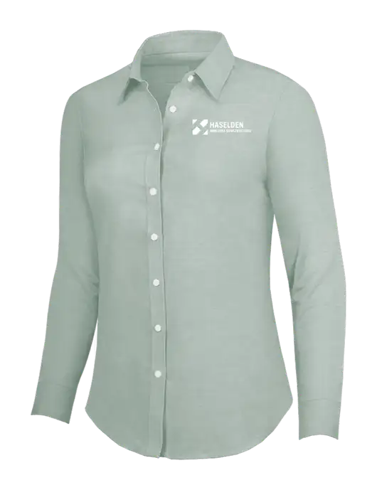 Very Light Green Womens SuperPro Oxford Shirt w/Haselden Montana Constructors Logo