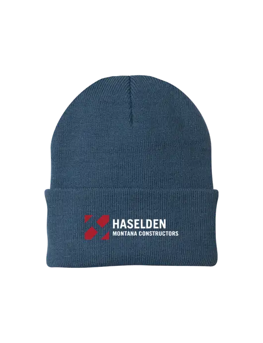 Dark Slate Knit Cap w/Haselden Montana Constructors Logo