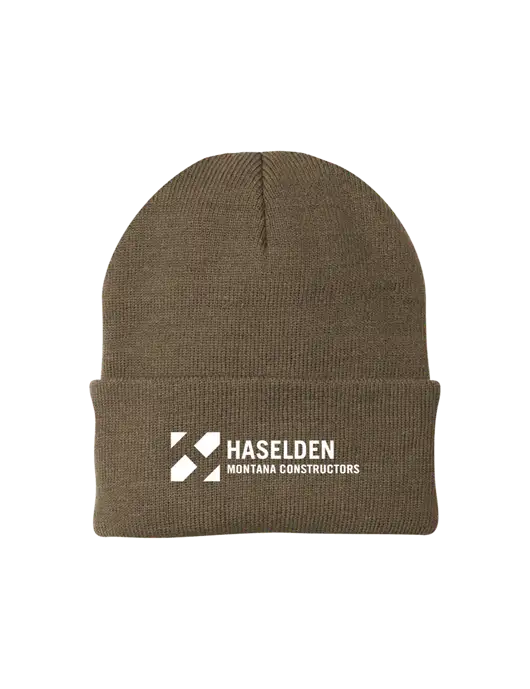 Light Brown Knit Cap w/Haselden Montana Constructors Logo