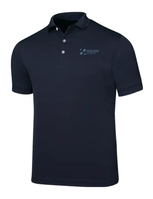 Callaway Ottoman Navy Polo w/Haselden Construction Logo