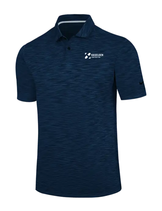 Nike Navy Dri-FIT Vapor Space Dyed Polo w/Haselden Construction Logo