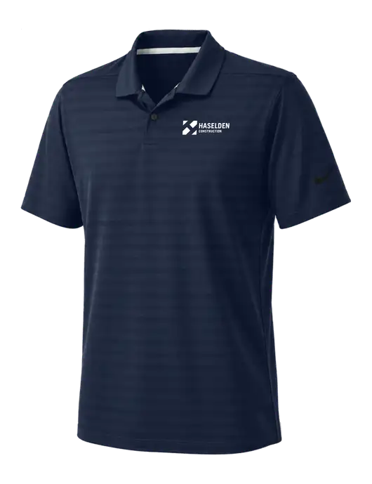 Nike Navy Dri-FIT Vapor Jacquard Polo w/Haselden Construction Logo
