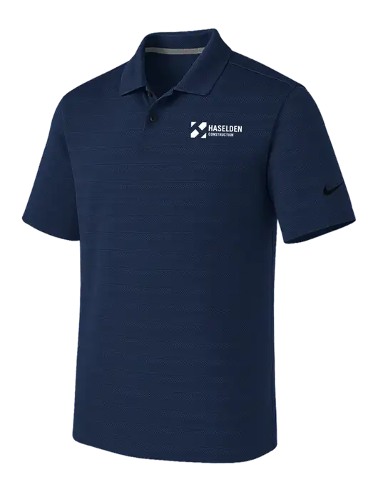 Nike Navy Dri-FIT Vapor Jacquard Polo w/Haselden Construction Logo