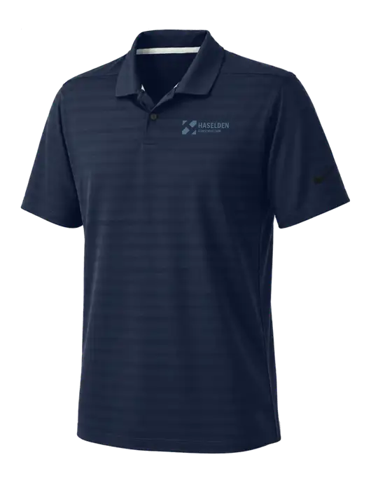 Nike Navy Dri-FIT Vapor Jacquard Polo w/Haselden Construction Logo