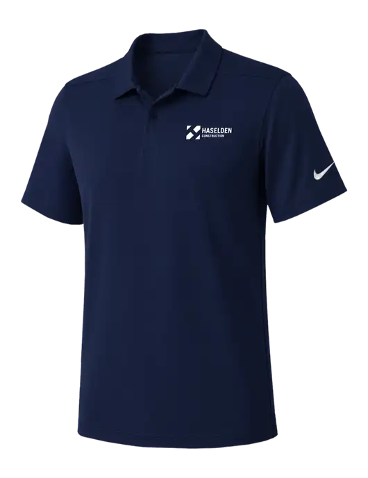Nike Navy Dry Essential Solid Polo w/Haselden Construction Logo