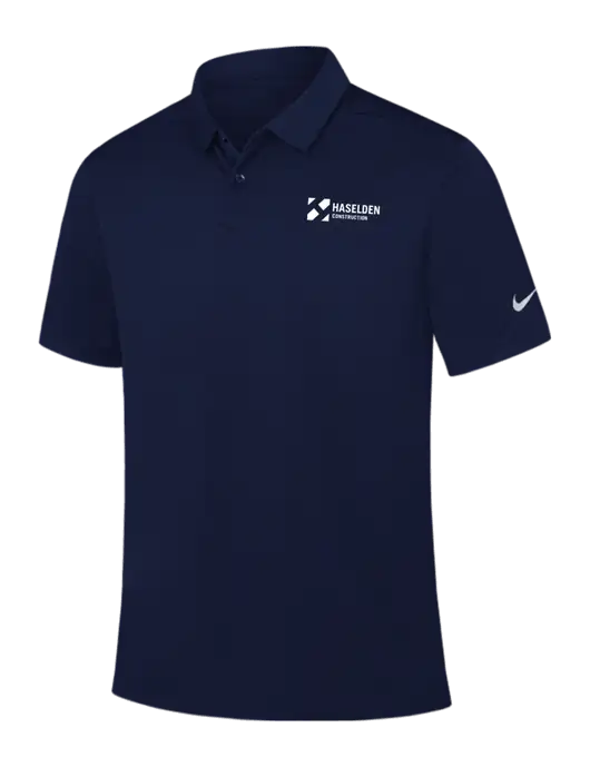 Nike Navy Dry Essential Solid Polo w/Haselden Construction Logo