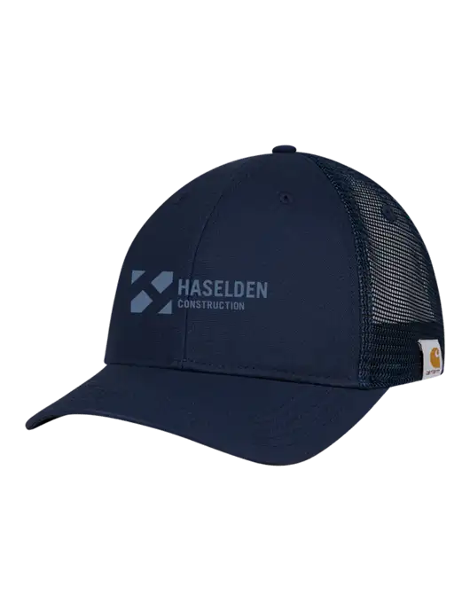 Carhartt Navy Trucker Rugged Pro Series Cap w/Haselden Construction Logo