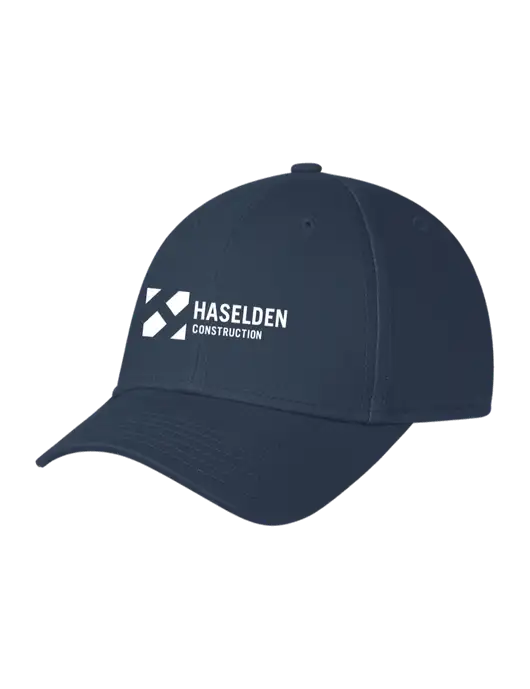 Navy Structured Cap Hook & Loop w/Haselden Construction Logo