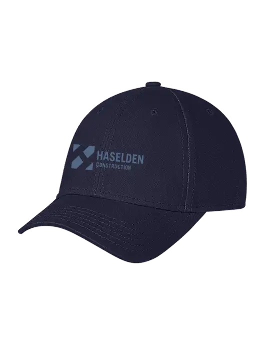 Navy Structured Soft Snap Closure Hook & Loop Cap w/Haselden Construction Logo