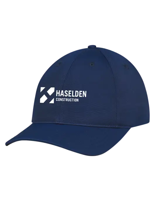 Navy Nylon Twill Performance Cap w/Haselden Construction Logo