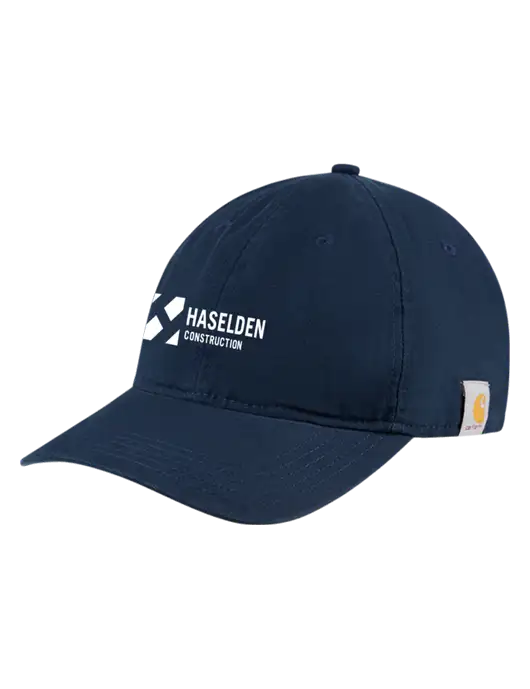 Carhartt Navy Cotton Canvas Cap w/Haselden Construction Logo