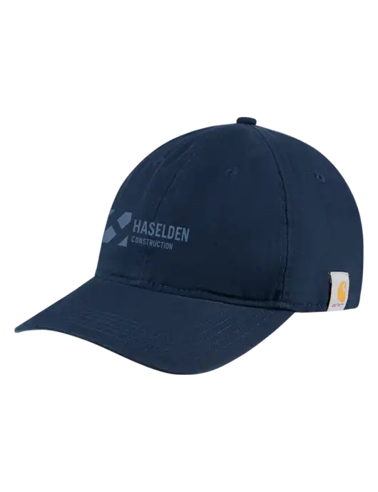 Carhartt Navy Cotton Canvas Cap w/Haselden Construction Logo