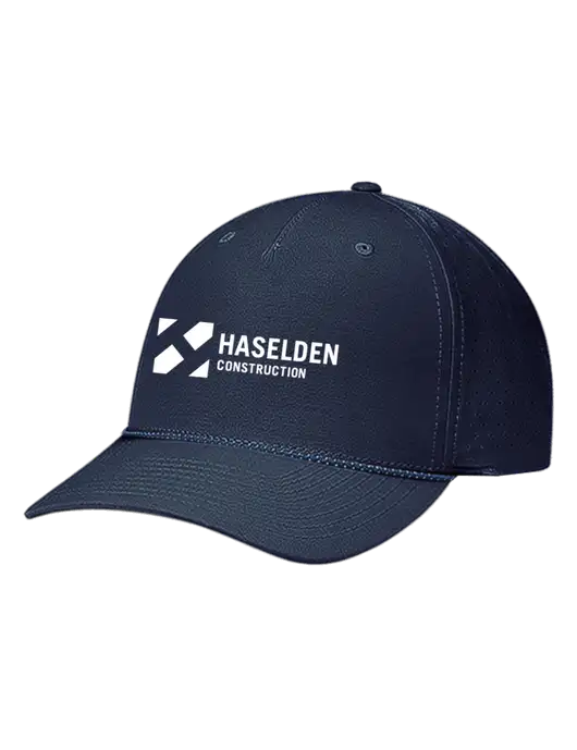 Richardson Laser Perf Performance Dark Navy/Navy-Grey-Blue Rope Cap w/Haselden Construction Logo