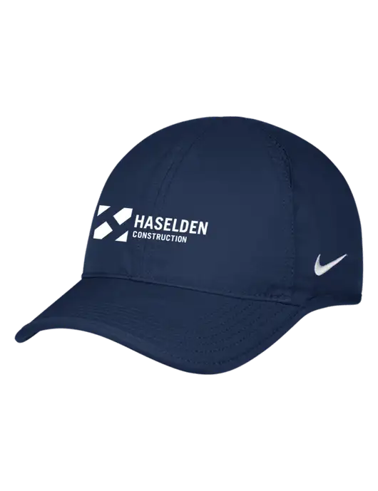 Nike Navy Featherlight Cap w/Haselden Construction Logo