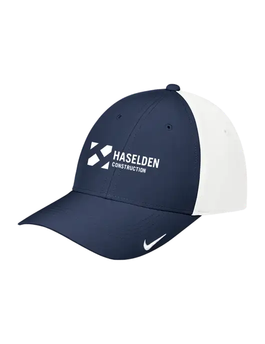 Nike Navy/White Dri-FIT Legacy Cap w/Haselden Construction Logo