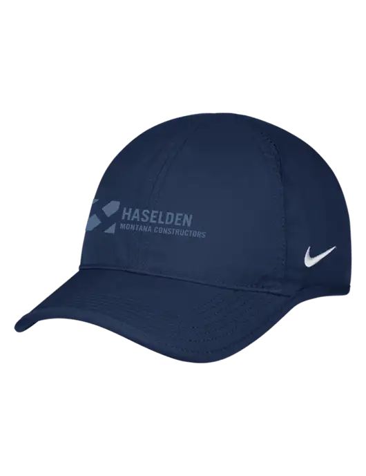 Nike Navy Featherlight Cap w/Haselden Montana Constructors Logo