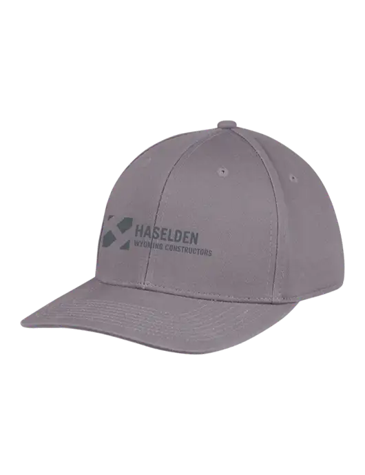 Premium Modern Structured Twill Charcoal Snapback Cap w/Haselden Wyoming Logo
