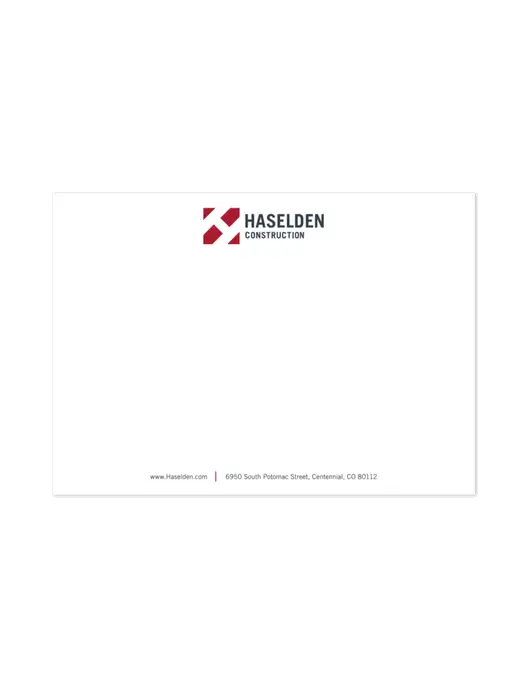 Haselden Corporate 5x7 Stationery Cards