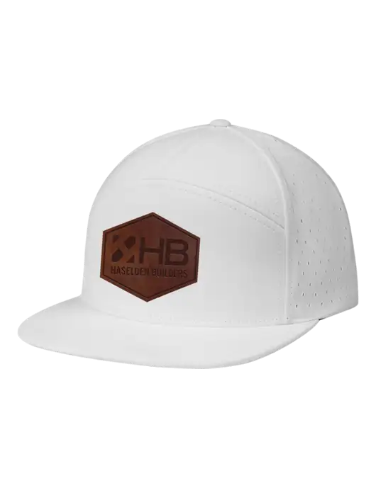 Richardson White Cannon Cap w/Haselden Builders Leather Patch Logo