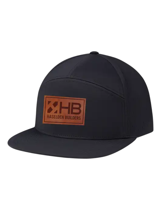 Richardson Black Cannon Cap w/Haselden Builders Leather Patch Logo