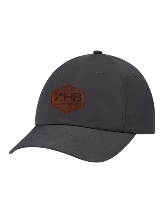 Richardson Relaxed Performance Lite Dark Grey Cap w/Haselden Builders Leather Patch Logo