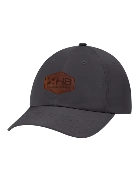Richardson Relaxed Performance Lite Dark Grey Cap w/Haselden Builders Leather Patch Logo