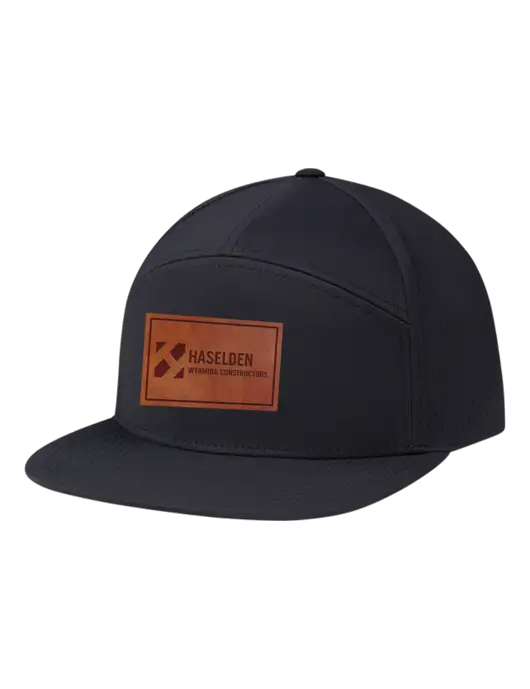 Richardson Black Cannon Cap w/Haselden Wyoming Leather Patch Logo