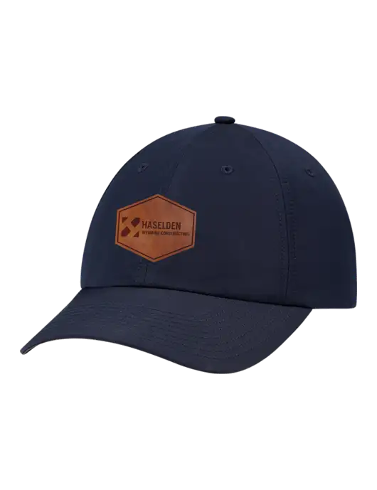 Richardson Relaxed Performance Lite Navy Cap w/Haselden Wyoming Leather Patch Logo