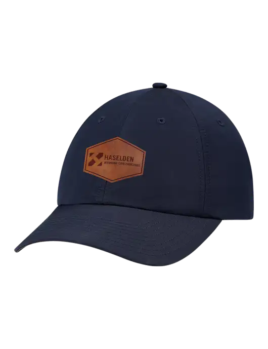 Richardson Relaxed Performance Lite Navy Cap w/Haselden Wyoming Leather Patch Logo