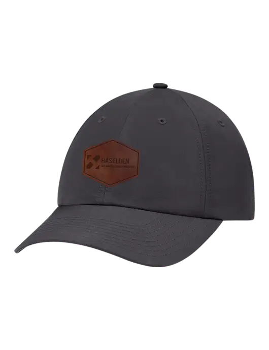 Richardson Relaxed Performance Lite Dark Grey Cap w/Haselden Wyoming Leather Patch Logo