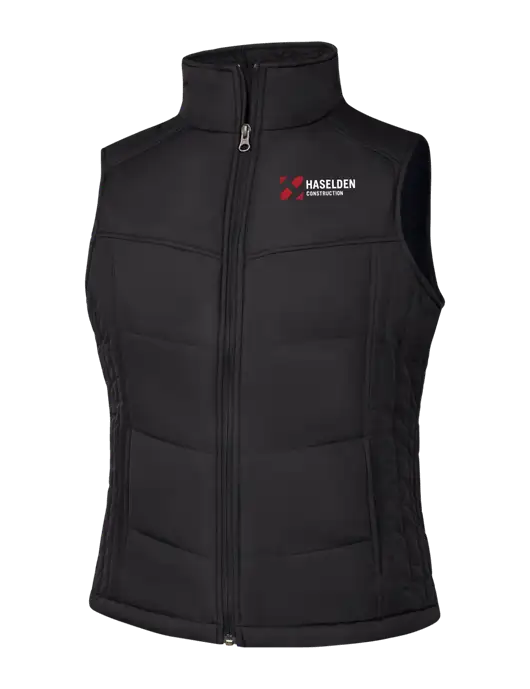 Womens Black/Black Vest w/Haselden Construction Logo