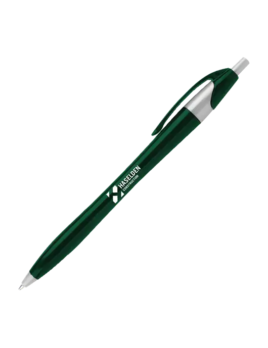 Novella Dark Green/Silver Corporate Pen - Blue Ink w/Haselden Construction Logo